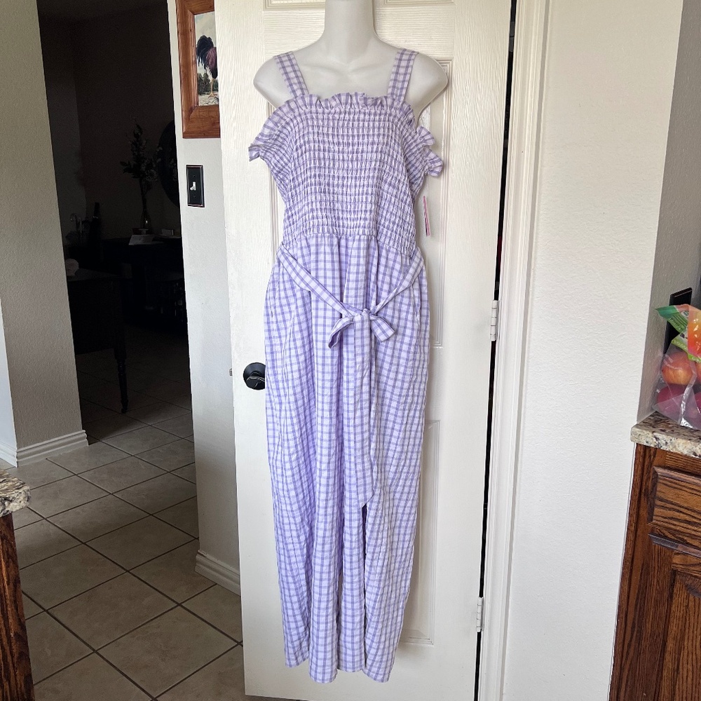 Riley & Rae Womens Checkered Square Neck - Picture 3 of 9